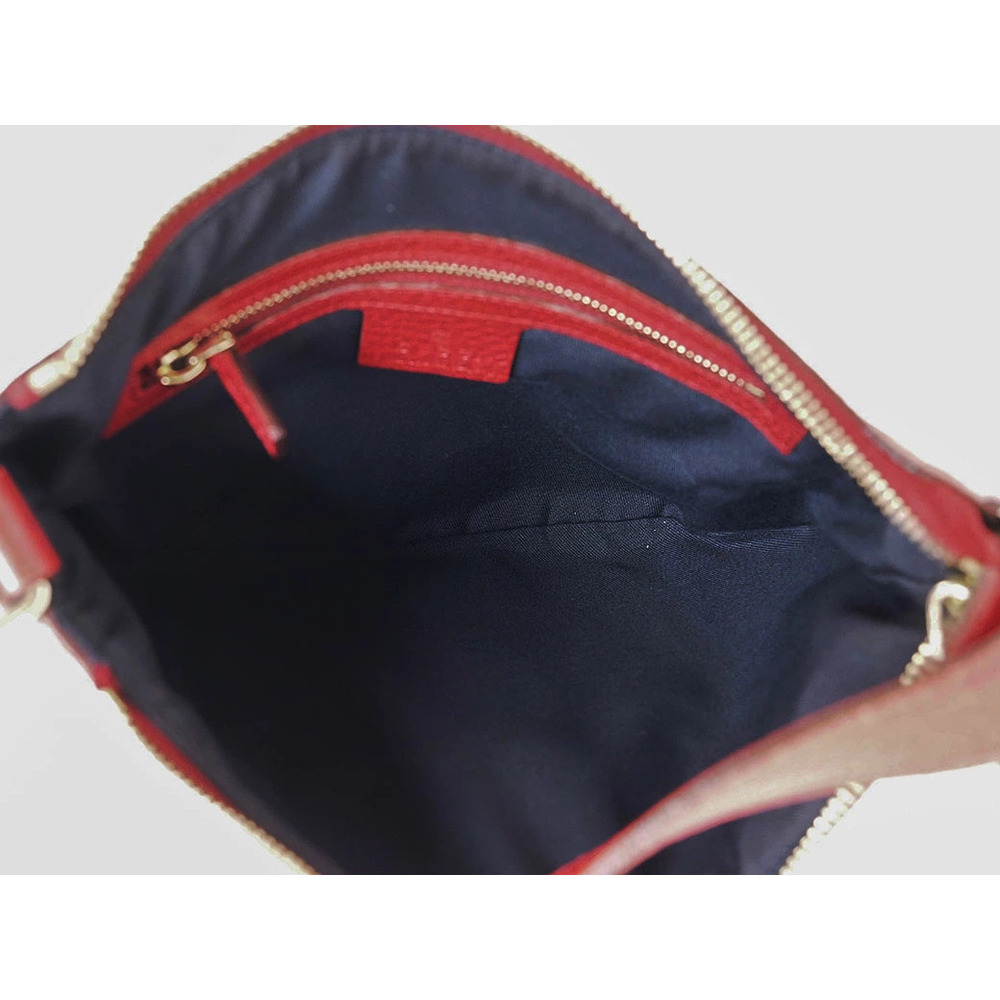 Gucci Sherry Handbag Red Interlocking GG Web Hobo - Picture 9 of 9